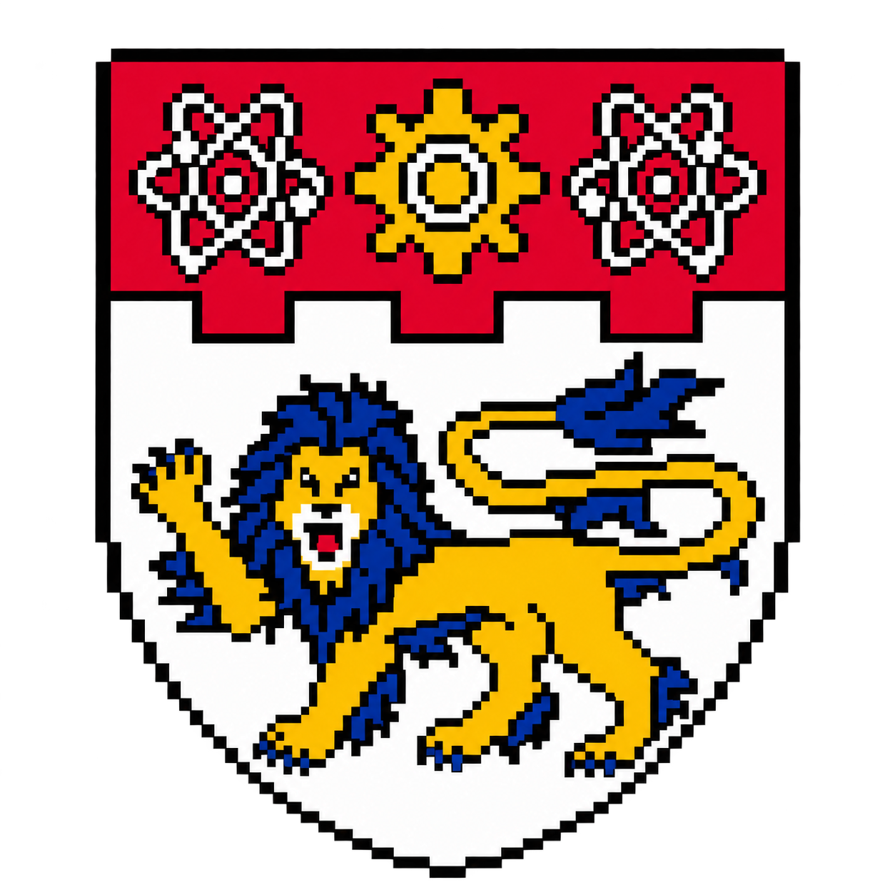 Pixel-art Nanyang Technological University shield